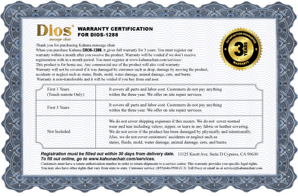 Kahuna Dios 1288 4D Full Body Massage Chair.