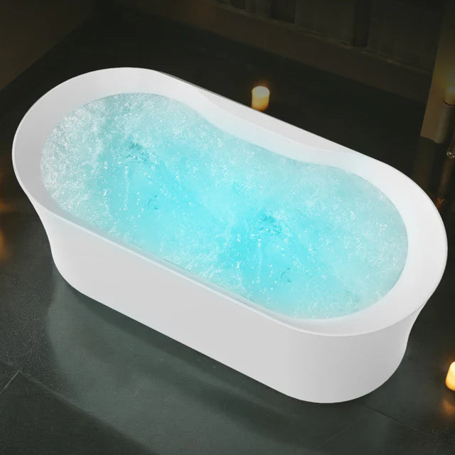 ANZZI Julia Series, 67” Freestanding Acrylic Air & Whirlpool Bathtub