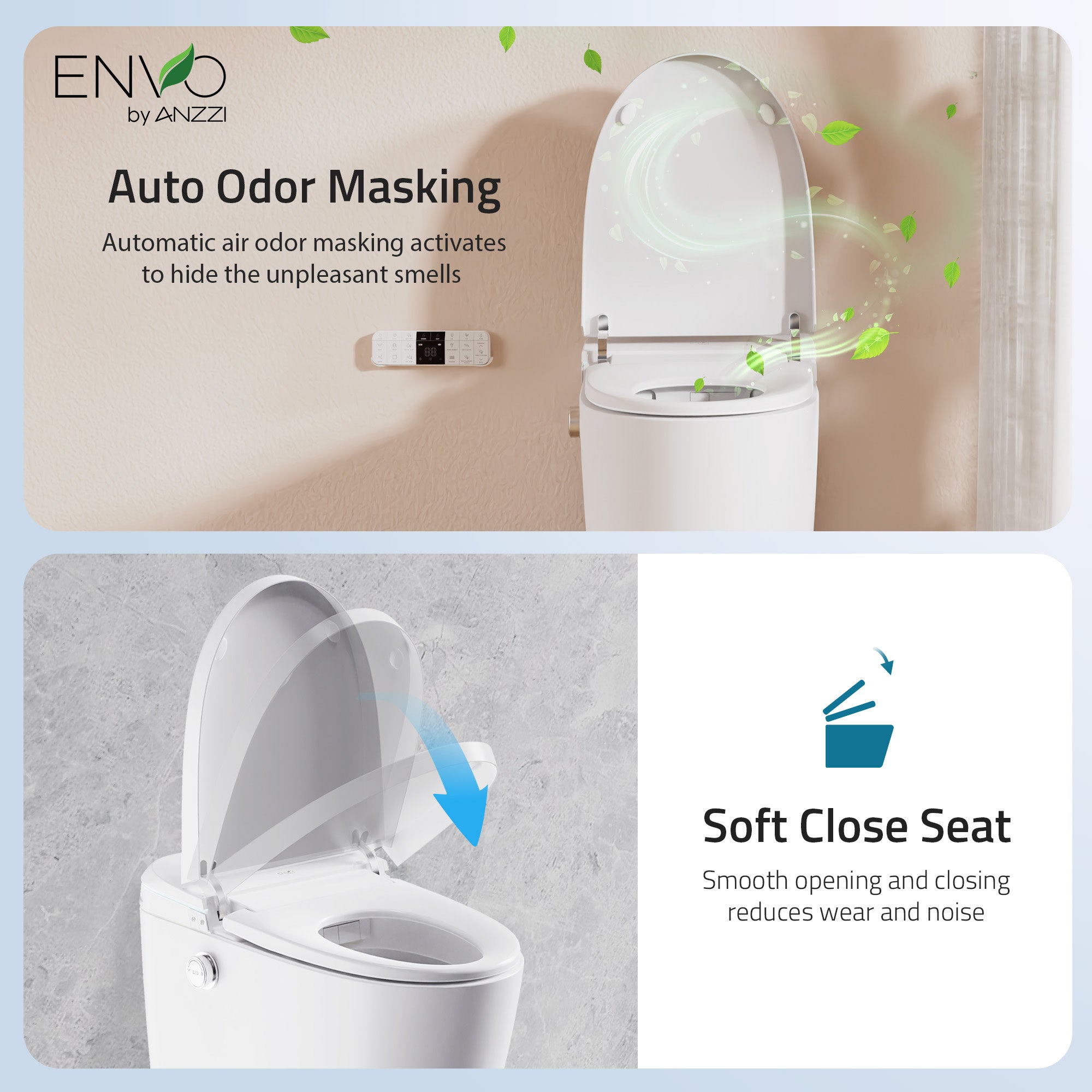 ANZZI Envo Dia Smart Bidet Toilet. – Heated Seat & Auto Flush