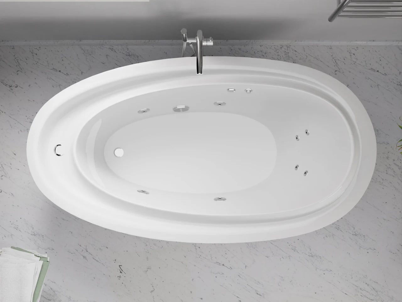 ANZZI Leni Series 71" Freestanding Whirlpool Bathtub