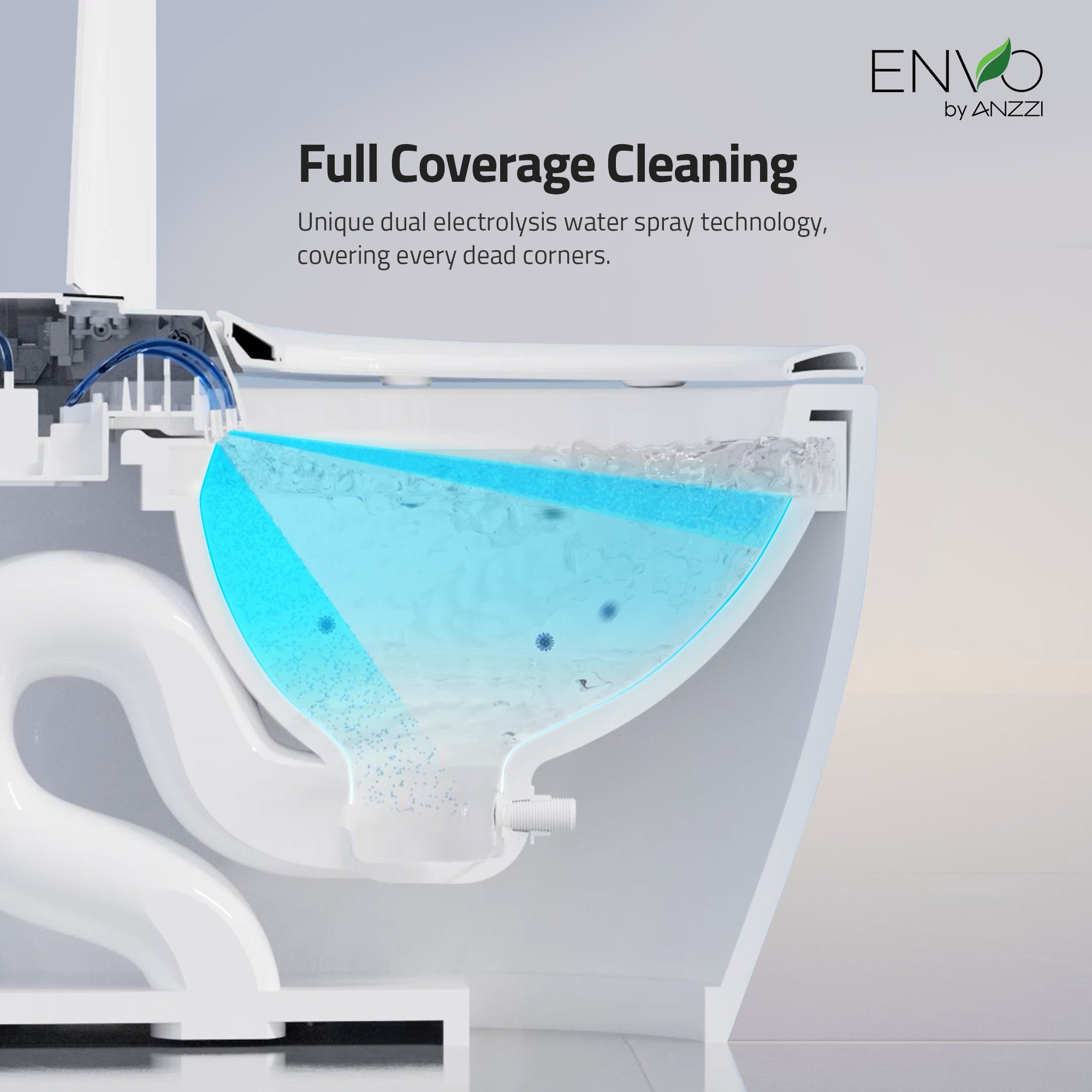 ANZZI Envo Dia Smart Bidet Toilet. – Heated Seat & Auto Flush