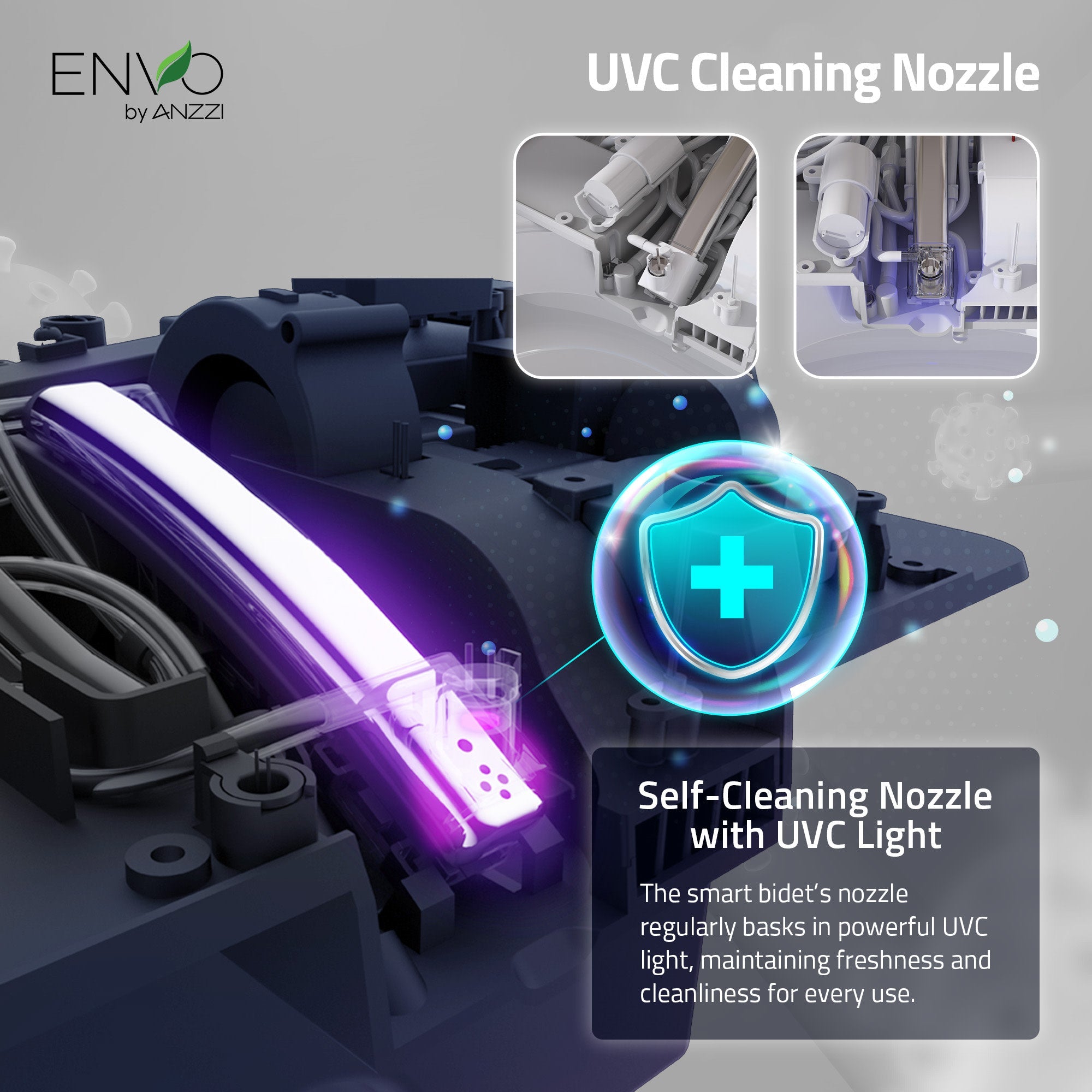 ANZZI Envo Dia Smart Bidet Toilet. – Heated Seat & Auto Flush