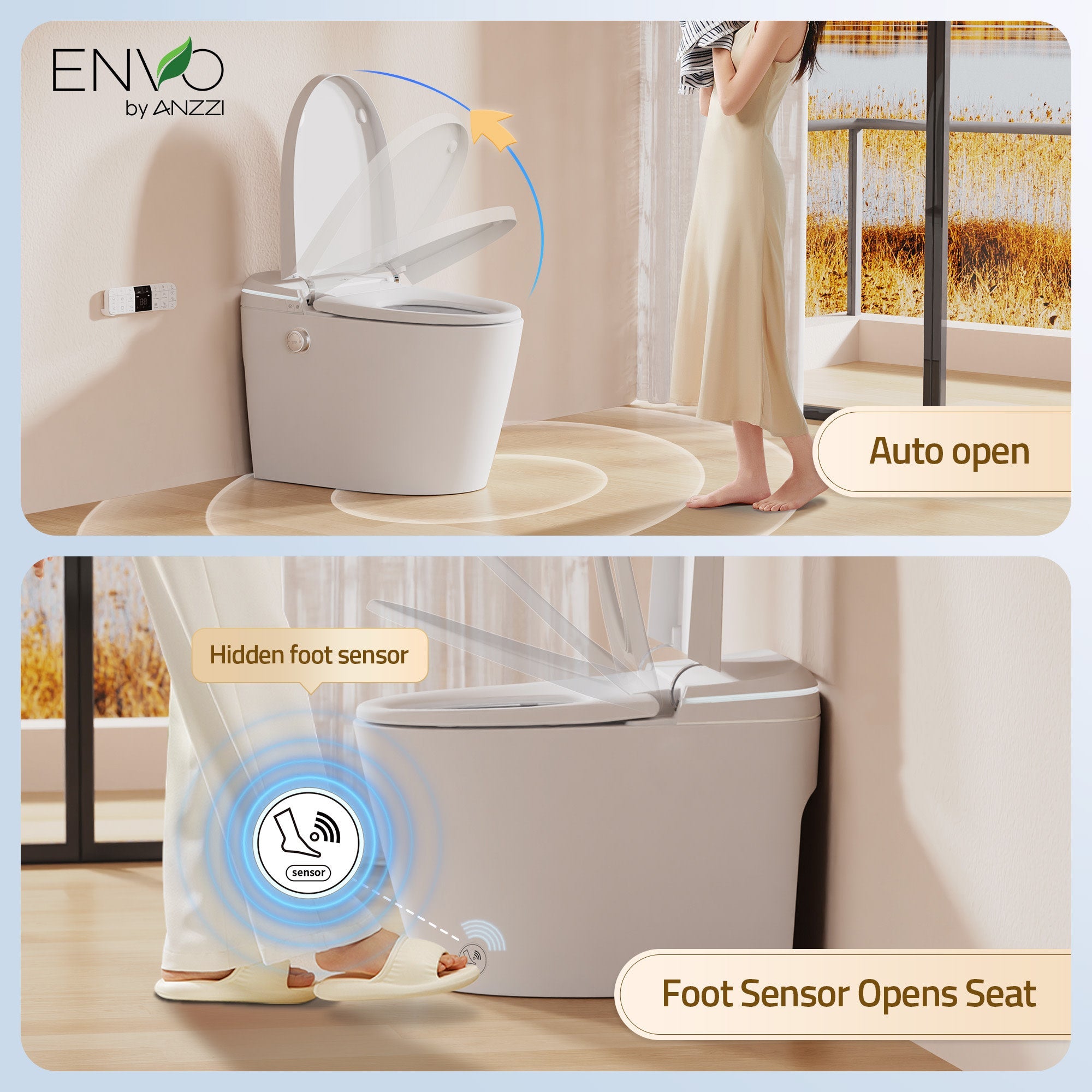 ANZZI Envo Dia Smart Bidet Toilet. – Heated Seat & Auto Flush