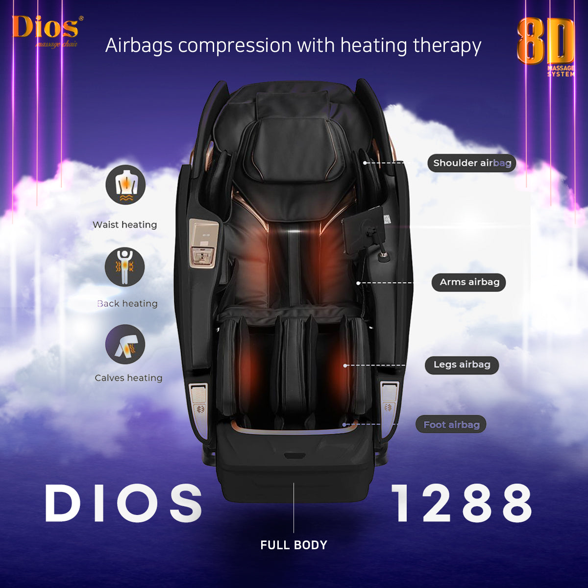 Kahuna Dios 1288 4D Full Body Massage Chair.