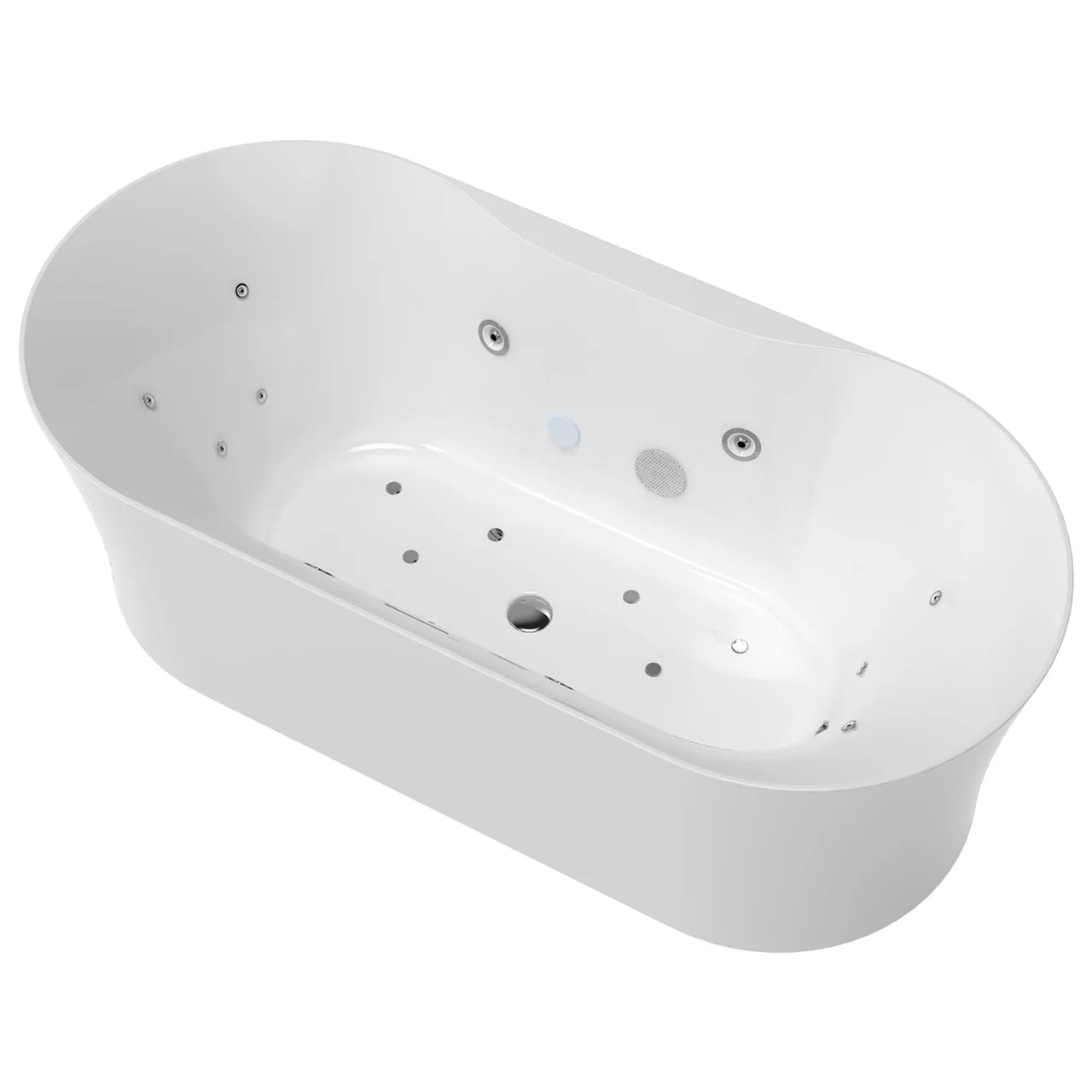 ANZZI Julia Series, 67” Freestanding Acrylic Air & Whirlpool Bathtub