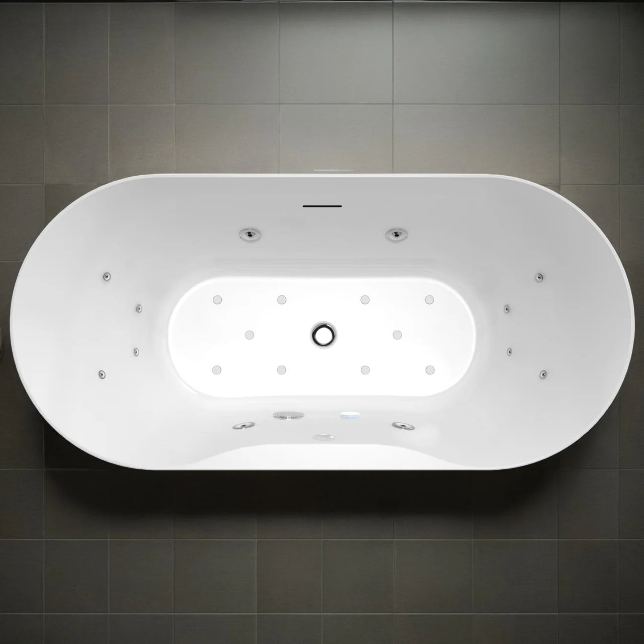 ANZZI Julia Series, 67” Freestanding Acrylic Air & Whirlpool Bathtub