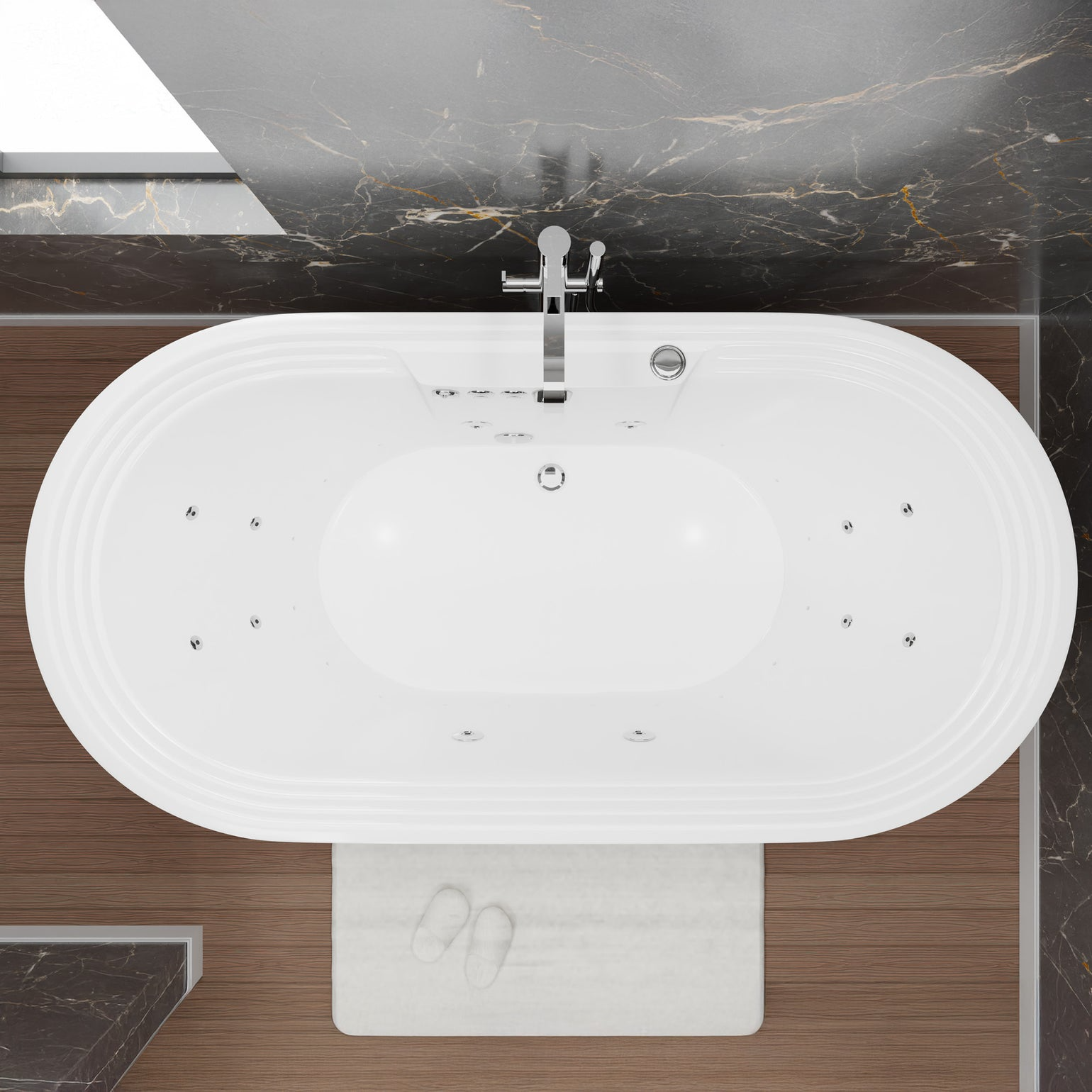 ANZZI Sofi Series, 67” x 34”  Freestanding Acrylic Bathtub