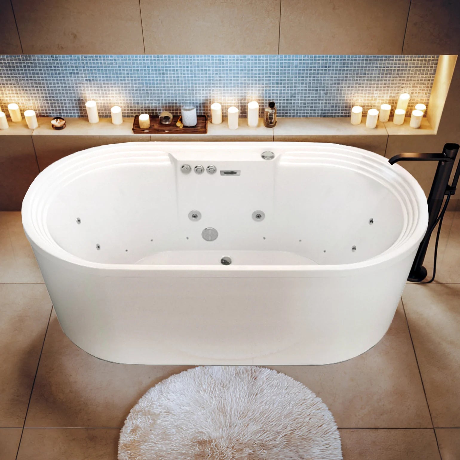 ANZZI Sofi Series, 67” x 34”  Freestanding Acrylic Bathtub