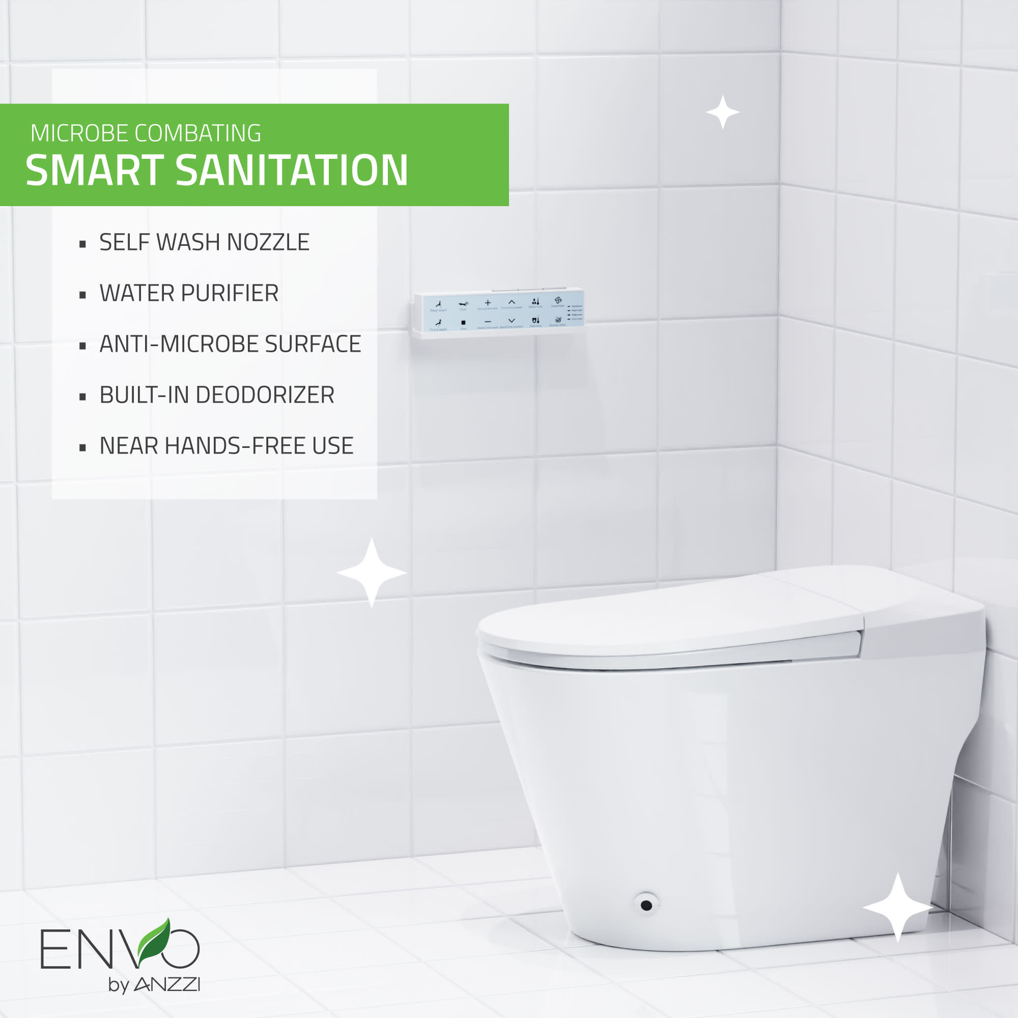 ENVO Echo Smart Bidet Toilet. – Heated Seat, Auto Flush,  Remote Control