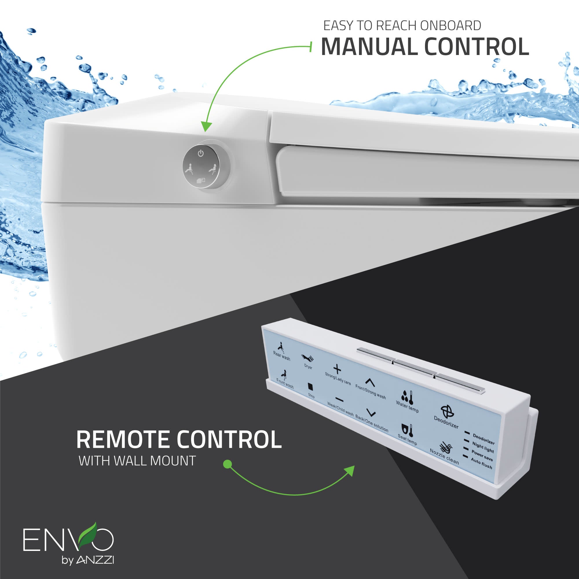 ENVO Echo Smart Bidet Toilet. – Heated Seat, Auto Flush,  Remote Control