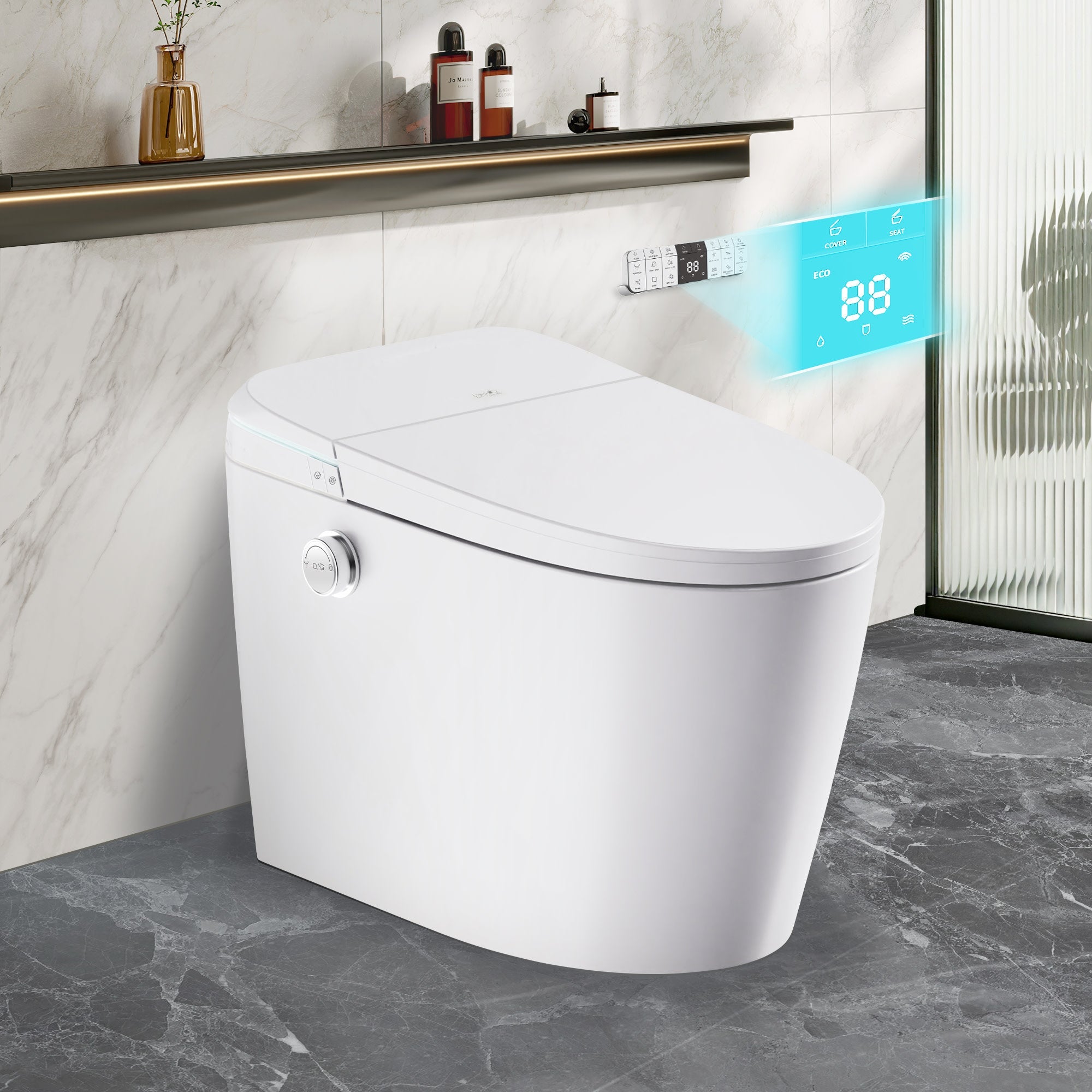 ANZZI Envo Dia Smart Bidet Toilet. – Heated Seat &  Auto Flush